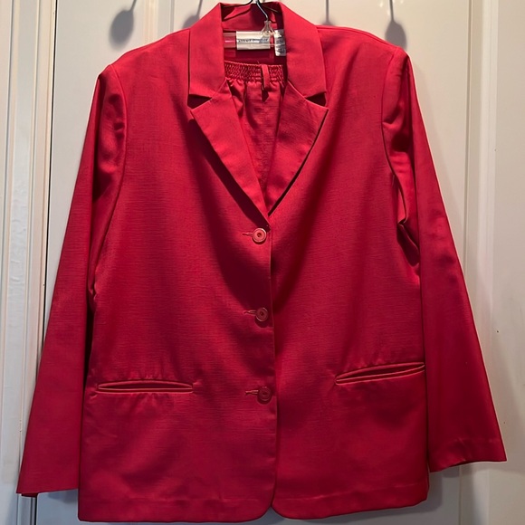 Jackets & Blazers - Alfred Dunner skirt suit, pink/watermelon elephant color, size 12